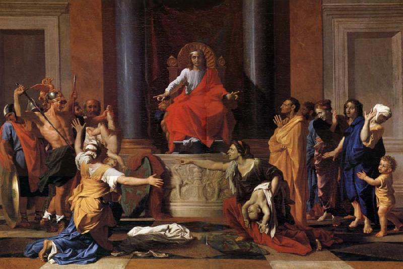 POUSSIN, Nicolas Le jugement de Salomon oil painting image